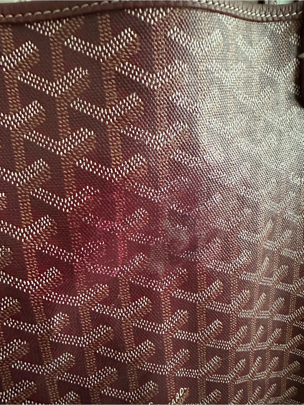 Goyard Saint Louis GM Tote in Burgundy Color - Picture 13 of 14